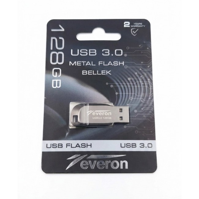 Everon 128 GB USB 3.0 Metal Flash Bellek Hızlı Veri Aktarımı Taşınabilir Bellek Everon 128 GB USB 3.0 Metal Flash Bellek Hızlı Veri Aktarımı Taşınabilir Bellek