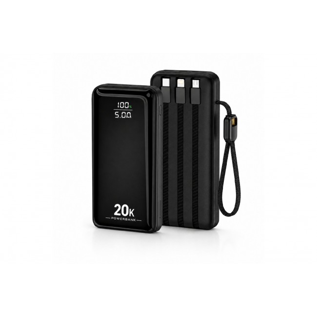 HEPU HP-AP09 20.000 mAh 22.5W Hızlı Şarj Powerbank Entegre Kablolu Dijital Göstergeli
