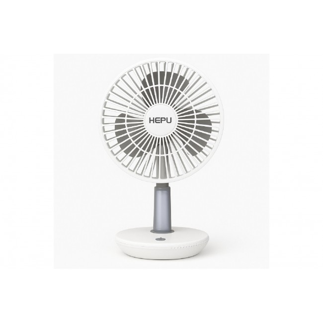 HEPU HP-F880 Şarjlı Masaüstü Fan 4000mAh LED Işıklı Kablosuz Type-C Fan