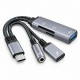 Type-C 5 in 1 Çoklayıcı Hub – USB 3.0, SD/TF Kart Okuyucu, 3.5 mm Kulaklık ve Şarj Girişi