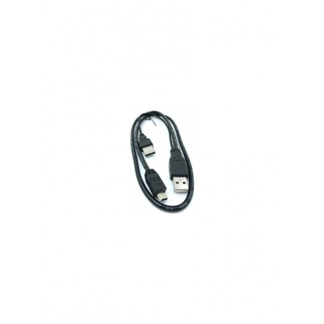 5 Pin Mini USB Çift USB Kablo 75 cm Veri Aktarım ve Şarj Kablosu 5 Pin Mini USB Çift USB Kablo 75 cm Veri Aktarım ve Şarj Kablosu