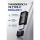 Thunderbolt 4 Type-C to DisplayPort DP Adaptör 8K 120Hz Görüntü ve Ses Aktarımı
