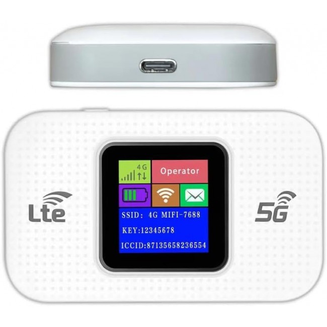 Taşınabilir Modem 5G/4G LTE 300Mbps 10 Cihaz Destekli Mobil Router