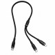 2’si 1 Arada Type-C to Type-C + Lightning Hızlı Şarj ve Data Kablosu 70 CM PD & QC Destekli