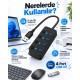 4 Port USB 3.0 Hub – 1.2 Metre Kablolu, Bağımsız Aç/Kapa Tuşlu, Adaptör Destekli 4 Port USB 3.0 Hub – 1.2 Metre Kablolu, Bağımsız Aç/Kapa Tuşlu, Adaptör Destekli