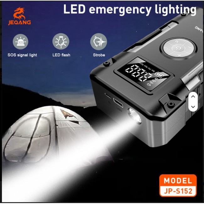 JEQANG JP-S152 Akü Takviye Cihazı Lastik Şişirme Özellikli Powerbank 12V/24V