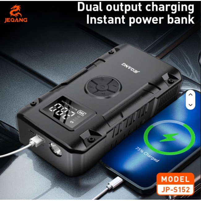 JEQANG JP-S152 Akü Takviye Cihazı Lastik Şişirme Özellikli Powerbank 12V/24V