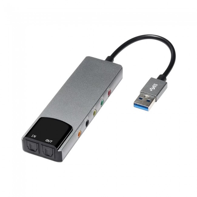 USB 7.1 Kanal Harici Ses Kartı 5.1 S/PDIF Optik Giriş Çıkış 3.5mm