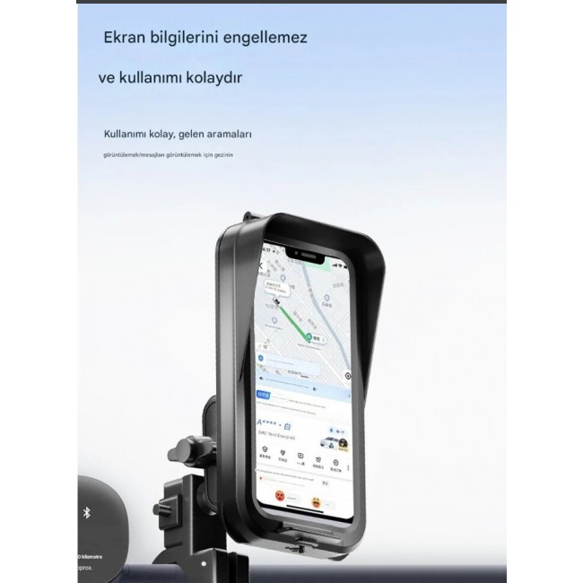 Su Geçirmez Gidon Telefon Tutucu – USB Şarj Çıkışlı Motosiklet & Bisiklet Tutucu YF-11
