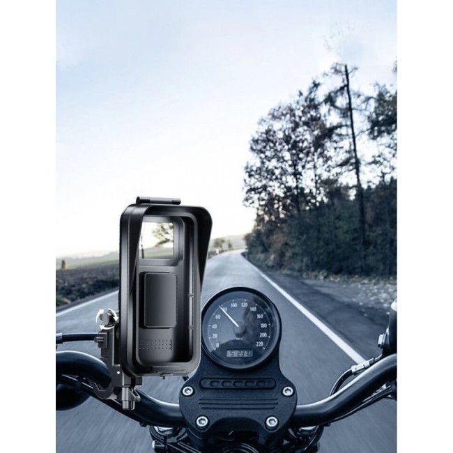 Su Geçirmez Gidon Telefon Tutucu – USB Şarj Çıkışlı Motosiklet & Bisiklet Tutucu YF-11