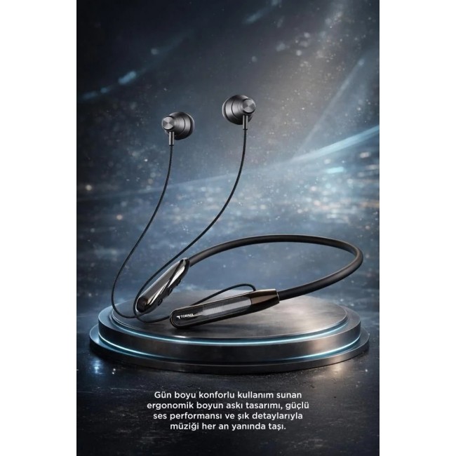 Torima TB-10 Bluetooth 5.4 Ense Askılı Kulaklık | 30 Saat | Extra Bass | 5 Ses Modlu