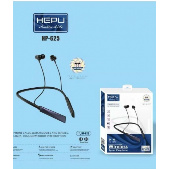 HEPU HP-625 Kablosuz Spor Kulaklık Bluetooth 5.4 HD Bass Mikrofonlu Boyun Askılı