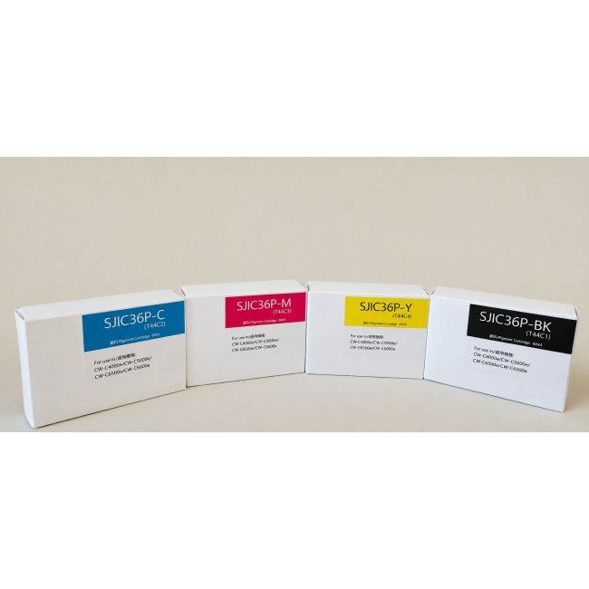 Epson ColorWorks CW-C6000 / CW-C6500 Uyumlu SJIC36P 4’lü Mürekkep Kartuş Seti (80ml x 4 Renk)