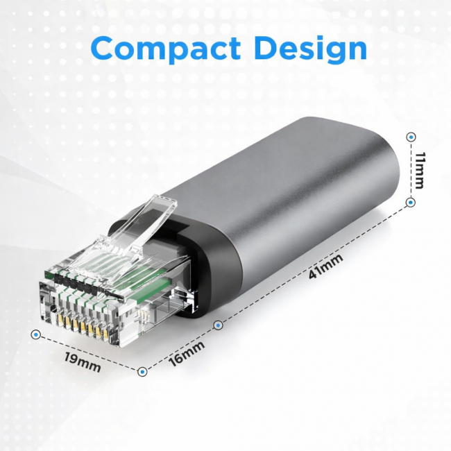 USB-C Ethernet Adaptörü Type-C Dişi RJ45 Erkek 1Gbps Gigabit USB 3.0 Ağ Çevirici