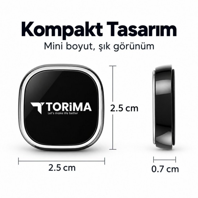 TORIMA Manyetik Telefon Tutucu 2 Metal Plakalı Yapışkanlı Araç İçi Ev Ofis Mini Telefon Tutacağı
