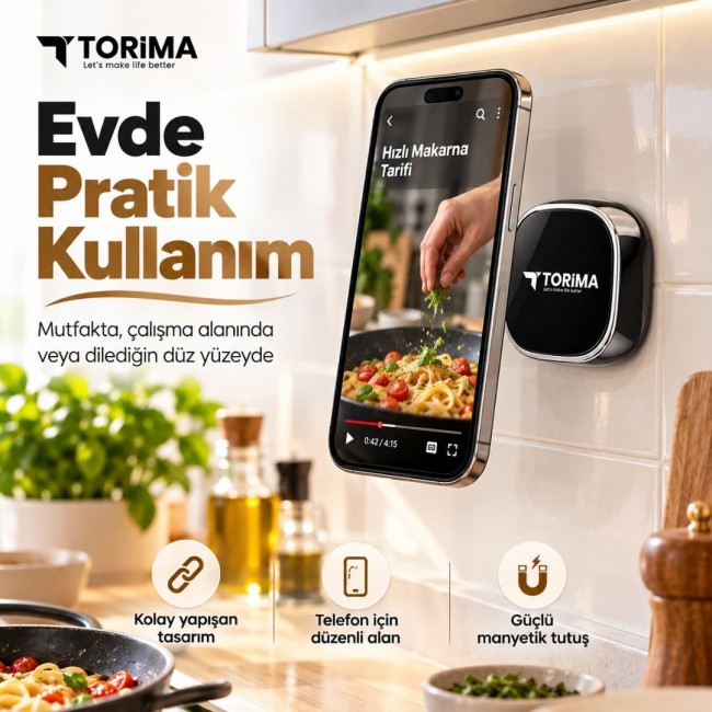 TORIMA Manyetik Telefon Tutucu 2 Metal Plakalı Yapışkanlı Araç İçi Ev Ofis Mini Telefon Tutacağı TORIMA Manyetik Telefon Tutucu 2 Metal Plakalı Yapışkanlı Araç İçi Ev Ofis Mini Telefon Tutacağı