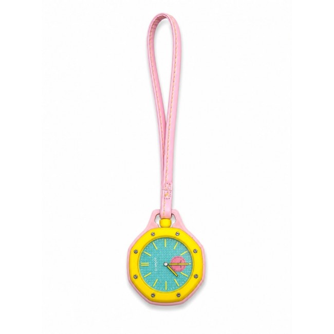 DuoStyle Pembe 2'si 1 Arada Analog Kol Saati ve Çanta Saati Silikon Kordonlu Unisex DuoStyle Pembe 2'si 1 Arada Analog Kol Saati ve Çanta Saati Silikon Kordonlu Unisex