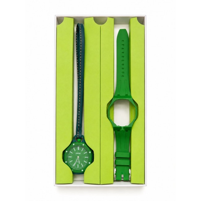 DuoStyle Yeşil 2'si 1 Arada Analog Kol Saati ve Çanta Saati Silikon Kordonlu Unisex DuoStyle Yeşil 2'si 1 Arada Analog Kol Saati ve Çanta Saati Silikon Kordonlu Unisex