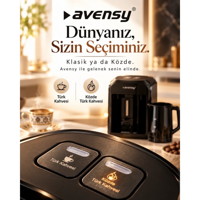 Avensy Közde Türk Kahvesi Makinesi – Tek Tuşla Bol Köpüklü Gerçek Türk Kahvesi