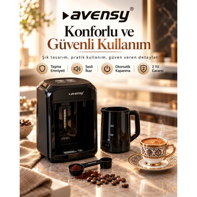 Avensy Közde Türk Kahvesi Makinesi – Tek Tuşla Bol Köpüklü Gerçek Türk Kahvesi Avensy Közde Türk Kahvesi Makinesi – Tek Tuşla Bol Köpüklü Gerçek Türk Kahvesi