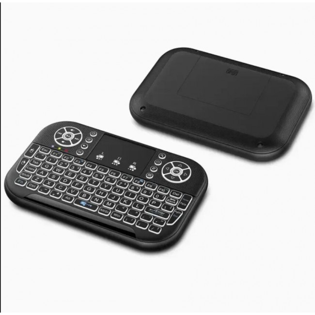 Bluetooth 2.4G Kablosuz Mini Klavye Air Mouse RGB Aydınlatmalı Touchpad Android TV Box Smart TV