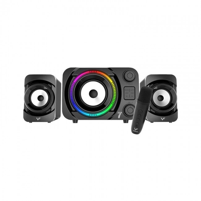 Vinnfier ECCO 7 BTU 50W Bluetooth Party Speaker Kablosuz Mikrofonlu LED Işıklı