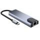 Type-C 5-in-1 Çoklayıcı 4K HDMI + USB 3.0*2 + Ethernet Girişli Hub