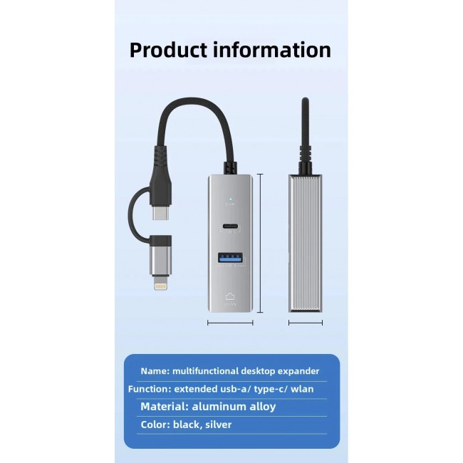 3 Portlu Ağ ve Veri Adaptörü: RJ45 LAN + USB 3.0 + Type-C Girişli | Metal Kasa 3 Portlu Ağ ve Veri Adaptörü: RJ45 LAN + USB 3.0 + Type-C Girişli | Metal Kasa