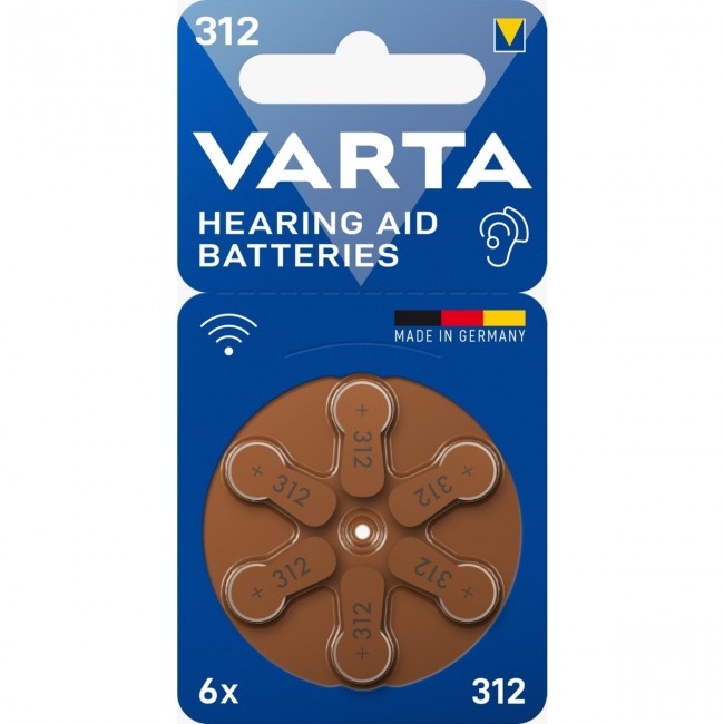 Varta 312 İşitme Cihazı Pili – 1.45V Çinko Hava – Cıvasız – Orijinal Almanya Üretimi Varta 312 İşitme Cihazı Pili – 1.45V Çinko Hava – Cıvasız – Orijinal Almanya Üretimi