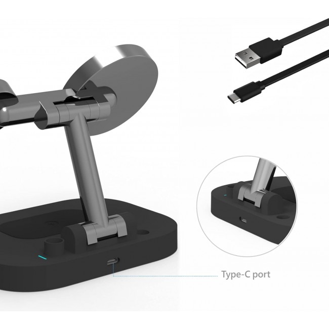 4'ü 1 Arada Kablosuz Şarj İstasyonu - iPhone, Apple Watch, Kulaklık ve Kalem İçin Hızlı Şarj 4'ü 1 Arada Kablosuz Şarj İstasyonu - iPhone, Apple Watch, Kulaklık ve Kalem İçin Hızlı Şarj