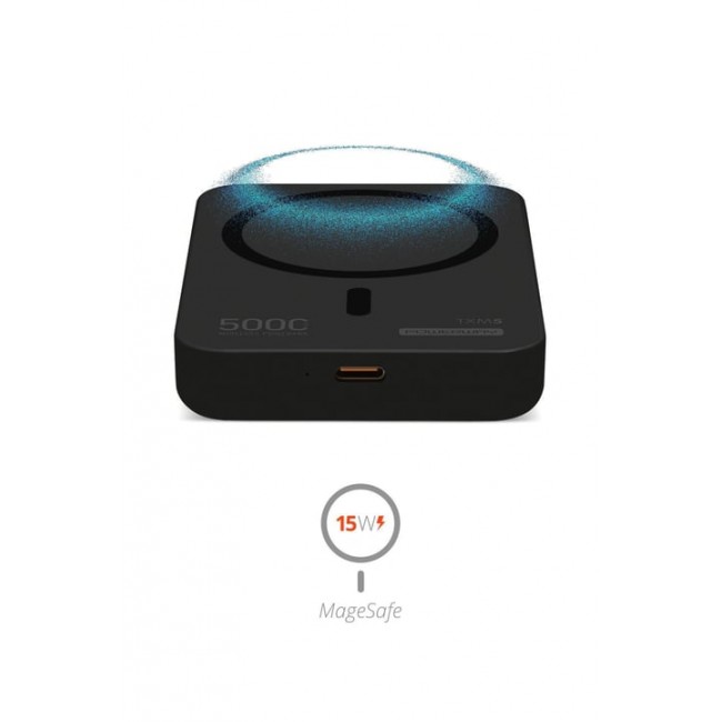 5000 mah 15W Magsafe Destekli TXM5 Powerbank – Kablosuz Şarj + Stand Tasarım Siyah 5000 mah 15W Magsafe Destekli TXM5 Powerbank – Kablosuz Şarj + Stand Tasarım Siyah