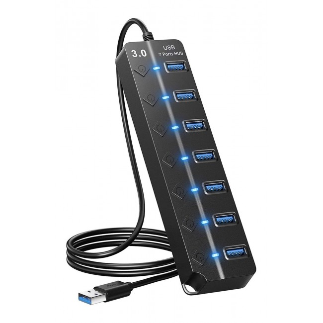 7 Port Usb 3.0 Hub Çoklayıcı Çoğaltıcı Switch Splitter 1.2 Metre Kablo 7 Port Usb 3.0 Hub Çoklayıcı Çoğaltıcı Switch Splitter 1.2 Metre Kablo