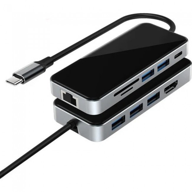 Airsky 10İn1 Type C Çevirici Gigabit Rj45 4K Hdmi 5* Usb 3.0