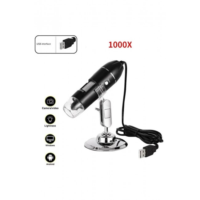 Dijital USB Mikroskop 1000X Zoom Electronic Magnifier – Fotoğraf ve Video Kayıtlı