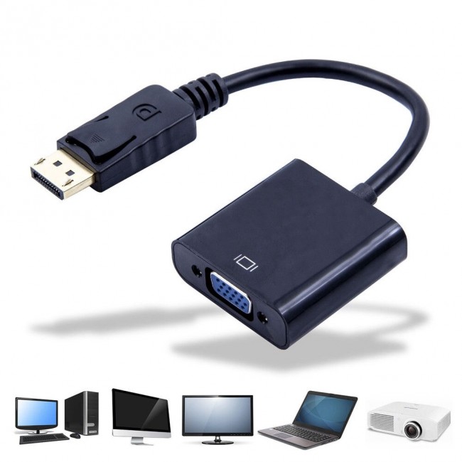 Displayport To Vga Çevirici Adaptör Display Erkek Vga Dişi Displayport To Vga Çevirici Adaptör Display Erkek Vga Dişi