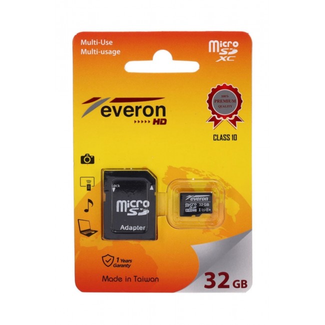 Everon 32Gb Microsd-Hc U1 Class 10 Hafıza Kartı+Sd Adaptör