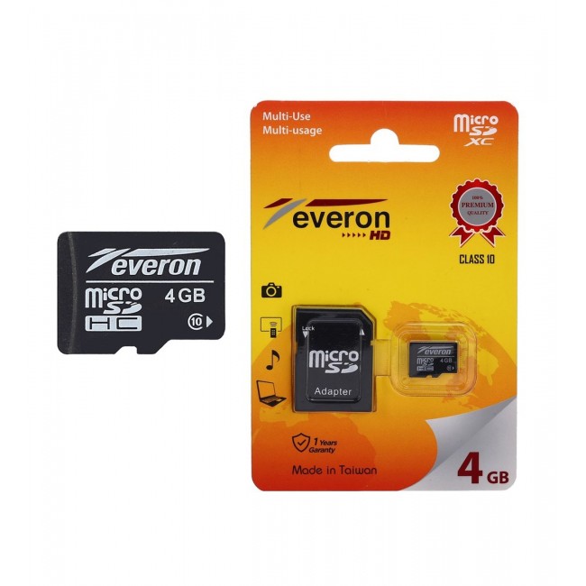 Everon 4 Gb Microsd-Hc Class 10 Hafıza Kartı+Sd Adaptör