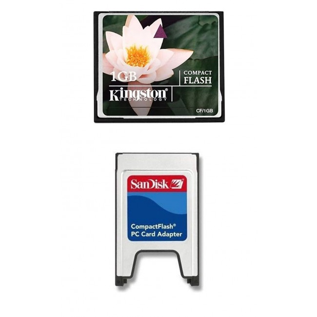 Kingston 1 Gb Compact Flash Hafıza Kartı +Pcmıa Kart Okuyucu Kingston 1 Gb Compact Flash Hafıza Kartı +Pcmıa Kart Okuyucu