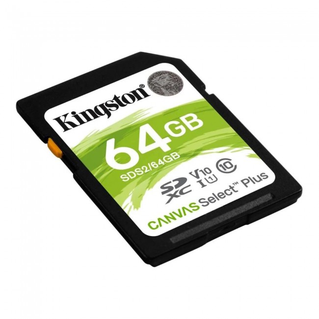 Kingston 64 GB SDXC Canvas Select Plus 100R C10 UHS-I U1 V10 Hafıza Kartı Kingston 64 GB SDXC Canvas Select Plus 100R C10 UHS-I U1 V10 Hafıza Kartı