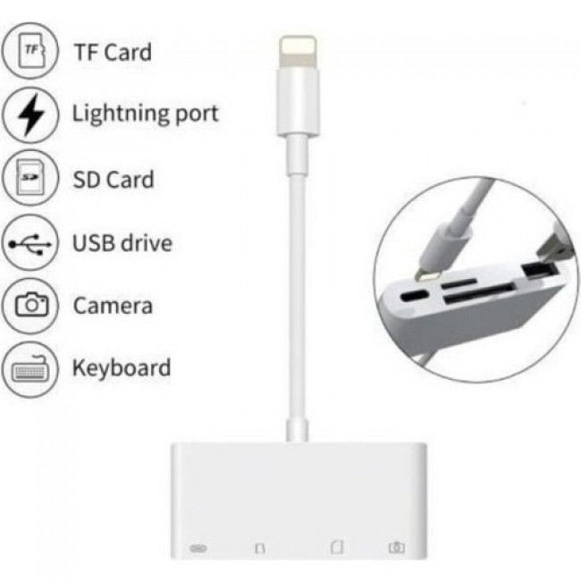 Lightning 4 İn 1 Iphone, İpad To Tf,Sd Card Usb, Lightning İos13 Ve Üzeri Lightning 4 İn 1 Iphone, İpad To Tf,Sd Card Usb, Lightning İos13 Ve Üzeri