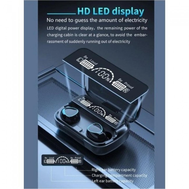 M10 Kulak İçi Dokunmatik Bluetooth Kulaklık Led Göstergeli Powerbankli V5.3 M10 Kulak İçi Dokunmatik Bluetooth Kulaklık Led Göstergeli Powerbankli V5.3