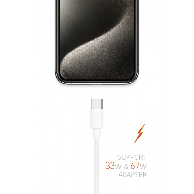 Powerway M6 33W-67W 6 Amper Type to Usb Şarj ve Data Kablosu
