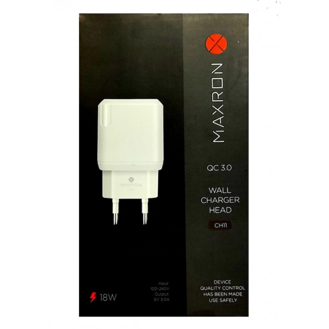 Maxron 18W QC 3.0 Usb Şarj Başlıgı 5V-3A Maxron 18W QC 3.0 Usb Şarj Başlıgı 5V-3A