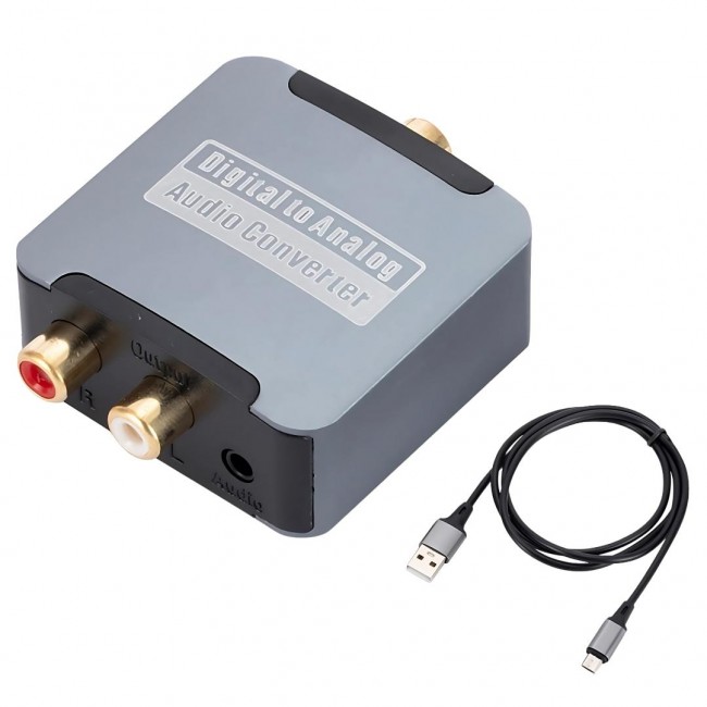 Dijitalden Analog’a Ses Dönüştürücü | 192KHz DAC | Optik & Koaksiyel Giriş | RCA + 3.5mm Çıkış Dijitalden Analog’a Ses Dönüştürücü | 192KHz DAC | Optik & Koaksiyel Giriş | RCA + 3.5mm Çıkış