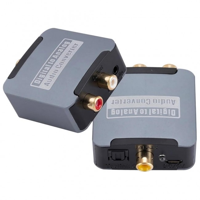 Dijitalden Analog’a Ses Dönüştürücü | 192KHz DAC | Optik & Koaksiyel Giriş | RCA + 3.5mm Çıkış Dijitalden Analog’a Ses Dönüştürücü | 192KHz DAC | Optik & Koaksiyel Giriş | RCA + 3.5mm Çıkış