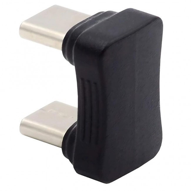 Type-C to Type-C 180° Dirsek Adaptör | 65W Hızlı Şarj & 480Mbps Veri Aktarımı | Erkek - Erkek Uçlu Type-C to Type-C 180° Dirsek Adaptör | 65W Hızlı Şarj & 480Mbps Veri Aktarımı | Erkek - Erkek Uçlu