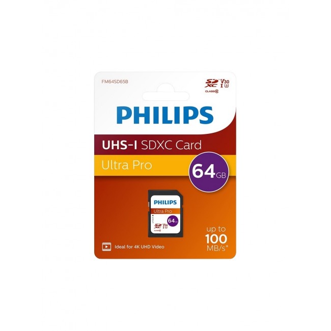Philips 64GB SD Kart | Ultra Pro | V30 – UHS-I U3 – 4K Performansı Philips 64GB SD Kart | Ultra Pro | V30 – UHS-I U3 – 4K Performansı
