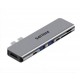 Philips 7 İn 1 Çift Type C Gişirli Çevirici 4K hdmi 100w Pd Usb 3.0*2 - Kart Okuyucu Philips 7 İn 1 Çift Type C Gişirli Çevirici 4K hdmi 100w Pd Usb 3.0*2 - Kart Okuyucu