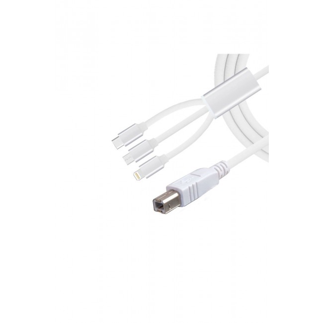 Pmr 3 İn 1 Type C-Lightning- Micro Usb To Type B Printer Kablosu Pmr 3 İn 1 Type C-Lightning- Micro Usb To Type B Printer Kablosu
