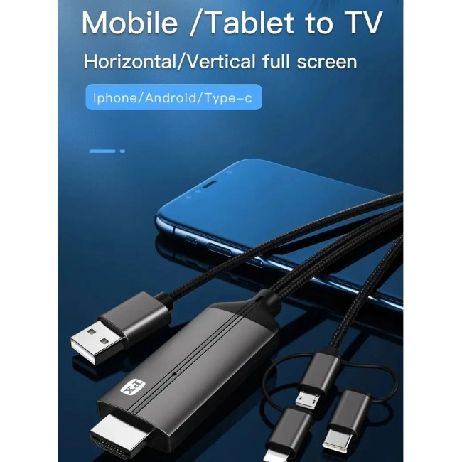 Pmr 3 in 1 Usb to Hdtv Mhl Kablo 1080p Pmr 3 in 1 Usb to Hdtv Mhl Kablo 1080p
